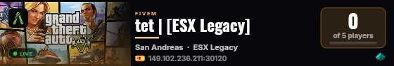 tet | [ESX Legacy] live status badge