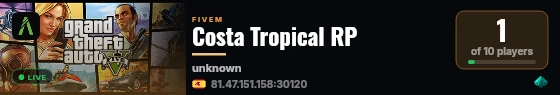Costa Tropical RP live status badge