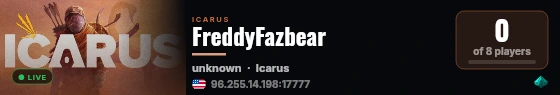 FreddyFazbear live status badge