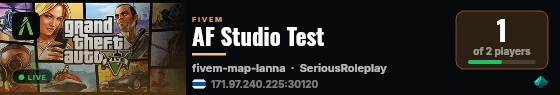 AF Studio Test live status badge