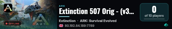 Extinction 507 Orig - (v361.7) live status badge