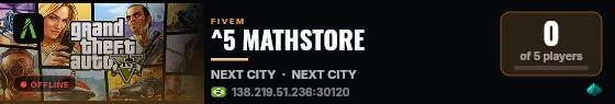 ^5 MATHSTORE live status badge
