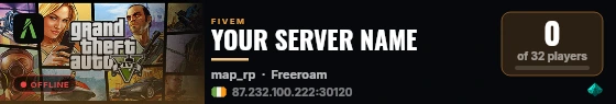 YOUR SERVER NAME live status badge
