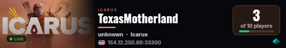 TexasMotherland live status badge