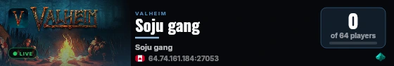 Soju gang live status badge
