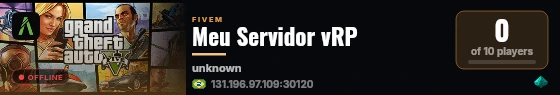Meu Servidor vRP live status badge
