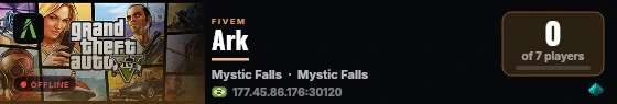 Ark live status badge