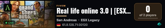 Real life online 3.0 | [ESX Legacy] live status badge