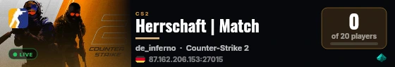 Herrschaft | Match live status badge