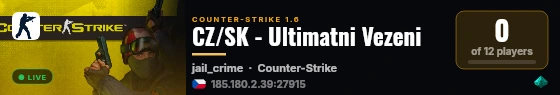 CZ/SK - Ultimatni Vezeni live status badge