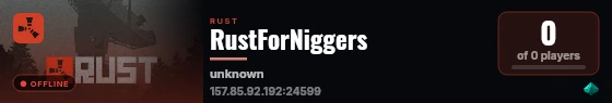 RustForNiggers live status badge