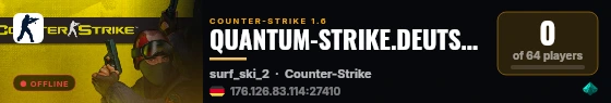 QUANTUM-STRIKE.DEUTSCHARENA.DE | AWP-ARENA | KOSTENLOSER ADMIN live status badge