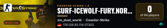 SURF-ICEWOLF-FURY.NORSKARENA.NO ** KLASSISK MODUS ** NYE SPILLERE VELKOMMEN live status badge