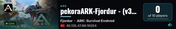 pekoraARK-Fjordur - (v361.7) live status badge
