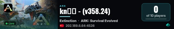kn灭绝 - (v358.24) live status badge