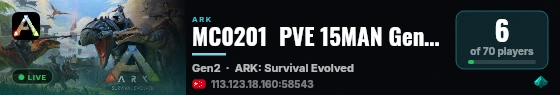 MC0201  PVE 15MAN Genesis2创二 - (v361.7) live status badge