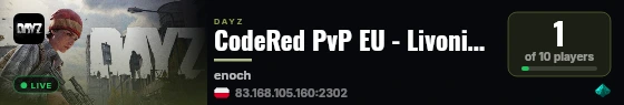 CodeRed PvP EU - Livonia | 1PP | VANILLA+ | Beginner Friendly live status badge