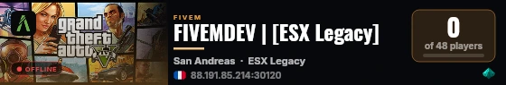 FIVEMDEV | [ESX Legacy] live status badge