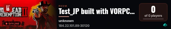 Test_JP built with VORPCore! live status badge