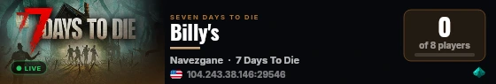 Billy's live status badge