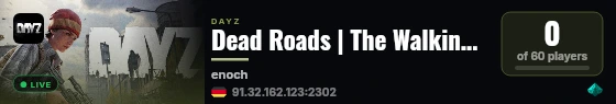 Dead Roads | The Walking Dead | Livonia | Vanilla+ live status badge
