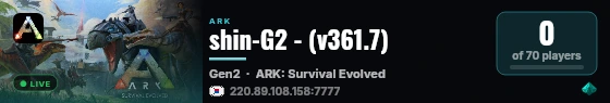 shin-G2 - (v361.7) live status badge