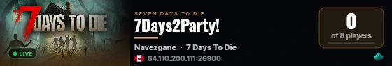7Days2Party! live status badge
