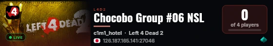 Chocobo Group #06 NSL live status badge