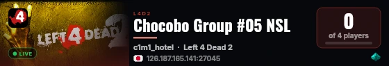 Chocobo Group #05 NSL live status badge