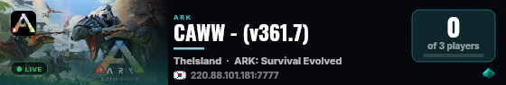 CAWW - (v361.7) live status badge