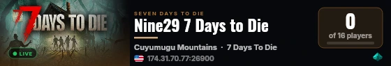 Nine29 7 Days to Die live status badge