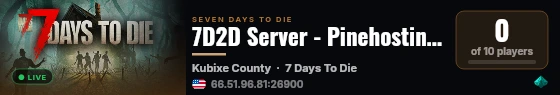 7D2D Server - Pinehosting.com live status badge