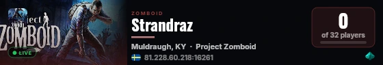 Strandraz live status badge
