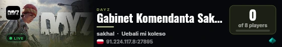 Gabinet Komendanta Sakhal live status badge