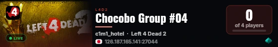 Chocobo Group #04 live status badge