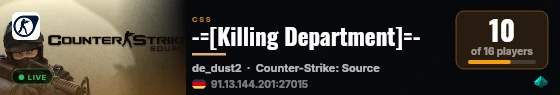 -=[Killing Department]=- live status badge