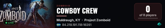COWBOY CREW live status badge