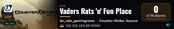 Vaders Rats 'n' Fun Place live status badge
