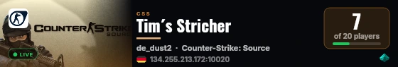 Tim´s Stricher live status badge