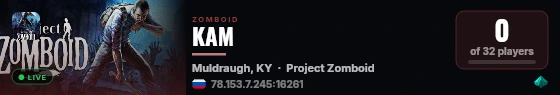 KAM live status badge