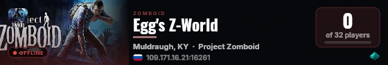 Egg's Z-World live status badge