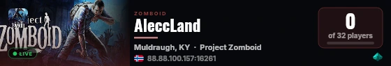 AleccLand live status badge