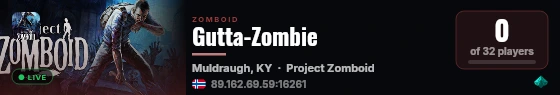 Gutta-Zombie live status badge