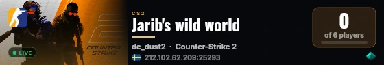 Jarib's wild world live status badge