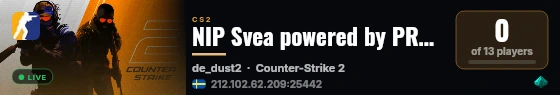 NIP Svea powered by PRACC.COM powered by PRACC.COM live status badge