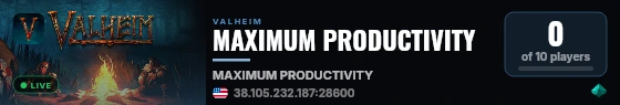MAXIMUM PRODUCTIVITY live status badge