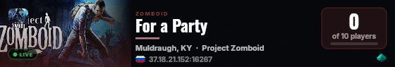 For a Party live status badge