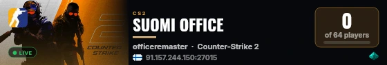 SUOMI OFFICE live status badge