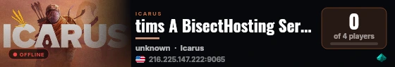 tims A BisectHosting Server - a22c5b54 live status badge