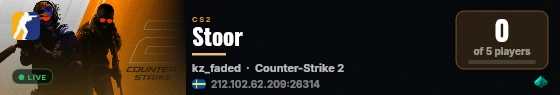 Stoor live status badge